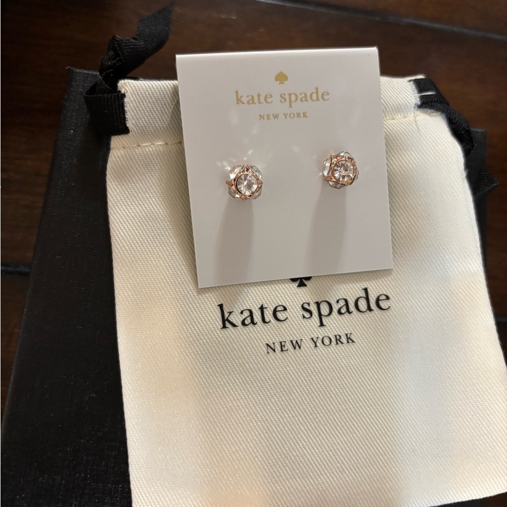 Kate Spade Crystal Rose Gold Earrings